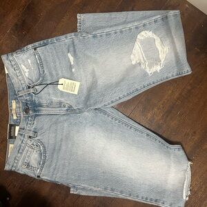 Mid-Rise Straight Light Blue Jeans